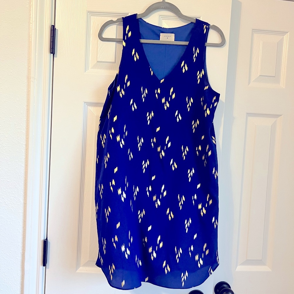 Everly Shift Dress royal blue and gold size medium